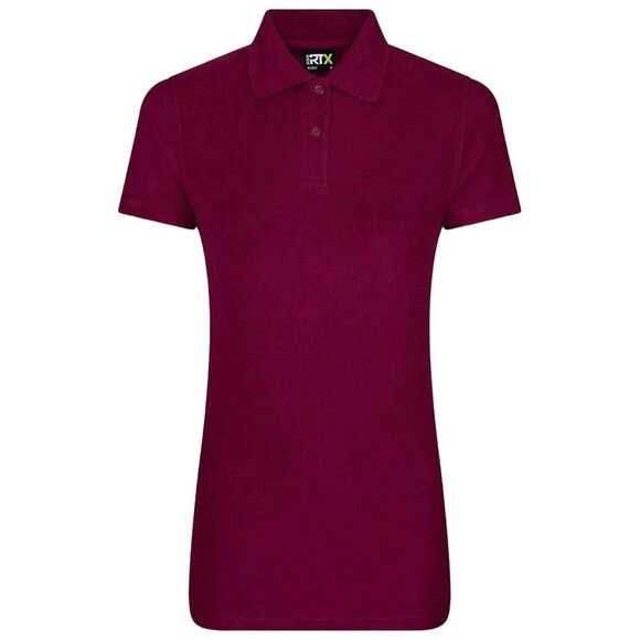 PRO RTX Womens/Ladies Polo Shirt / Burgundy - Picture 1 of 2
